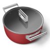 Garnek niski CKFC2411RDM 24 cm, 4,6 l, czerwony, Smeg