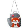 Torba na lunch dla dzieci FOX, 20 cm, szara, 3 Sprouts