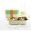 Lunchbox TO GO 2 x 500 ml, podwójny, zielony/biały, Lékué