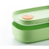 Lunchbox TO GO 2 x 500 ml, podwójny, zielony/biały, Lékué