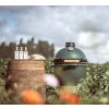 Grill węglowy M 38 cm, + mobilny stojak + ConvEGGtor + grabki, Big Green Egg
