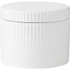 Pojemnik na sól PLEAT 8 cm, biały, porcelanowy, Stelton
