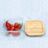 Pojemnik do przechowywania żywności PKV-016 520 ml, szklany / bambusowy, Pebbly