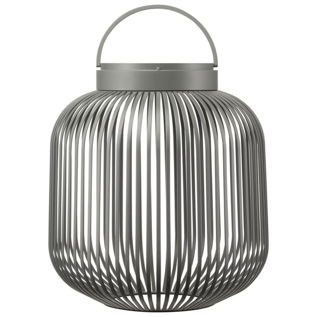 Candeeiro de mesa portátil LITO M 30,5 cm, LED, cor cinzento granito, aço, Blomus