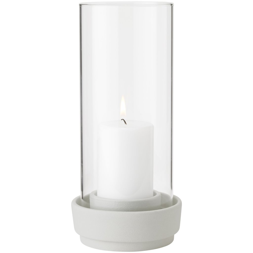 Suporte para vela de jantar HURRICANE 24 cm, cor areia, grés, Stelton