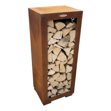 Suporte para lenha, vertical, enferrujado, Remundi