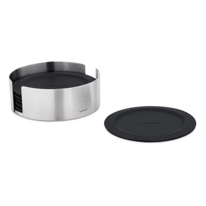 Base LARETO, conjunto de 6 unidades, preta, Blomus