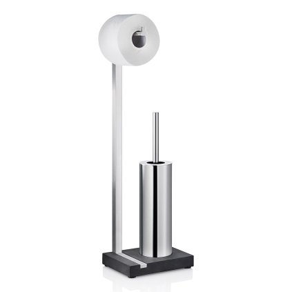 Suporte para papel higiénico com piaçaba 65 cm, aço inoxidável mate, Blomus