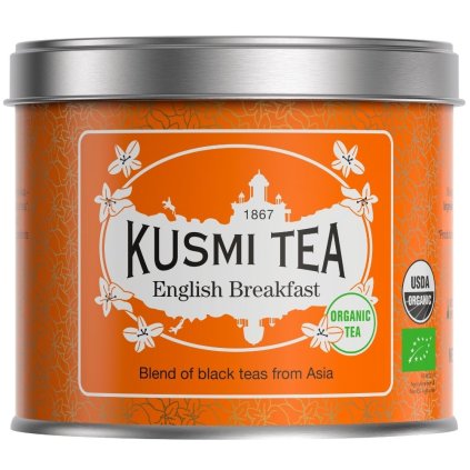 Chá preto ENGLISH BREAKFAST, lata de chá de folhas soltas 100 g, Kusmi Tea