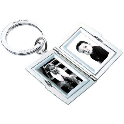 Chaveiro FRAME 5 cm, com porta-retratos, prata, Philippi