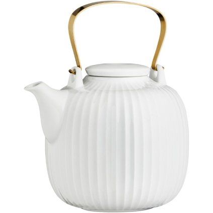 Bule de chá HAMMERSHOI 1 l, branco, Kähler
