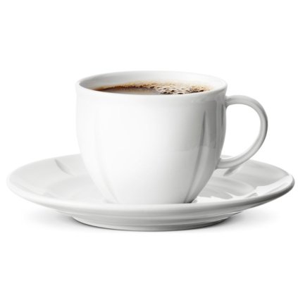 Chávena de café com pires GRAND CRU SOFT 280 ml, branca, Rosendahl
