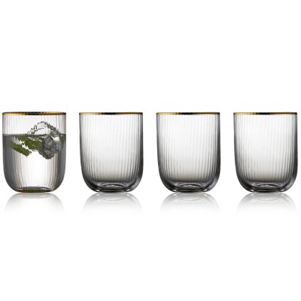 Copo de água PALERMO GOLD, conjunto de 4 unidades, 350 ml, Lyngby Glas