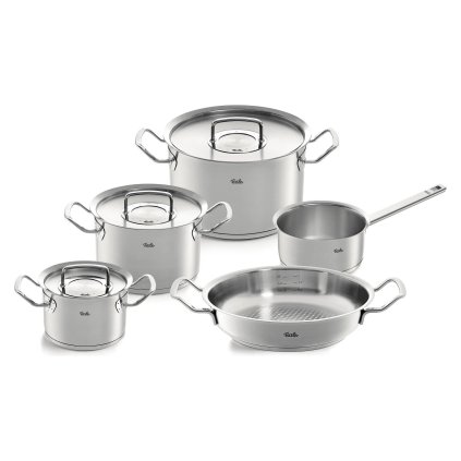 Conjunto de panelas ORIGINAL-PROFI COLLECTION, 5 unidades, aço inoxidável, indução, Fissler