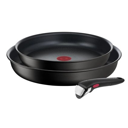 Conjunto de frigideiras INGENIO UNLIMITED L7639032, 3 peças, cor preta, alumínio, Tefal