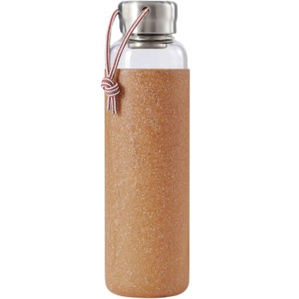 Garrafa de água 600 ml, amêndoa, vidro, Black+Blum