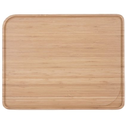 Tábua de corte NBA036 37 x 29 cm, cor marrom, bambu, Pebbly