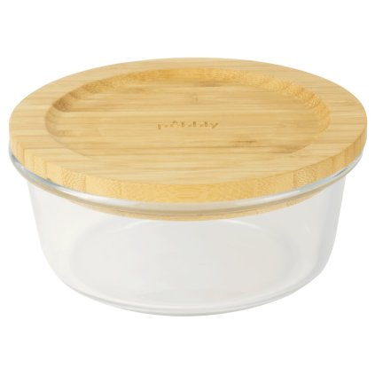 Recipiente para armazenar alimentos PKV-017 620 ml, vidro / bambu, Pebbly