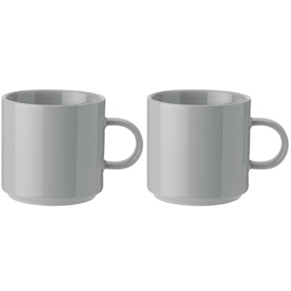 Chávena de café 200 ml, conjunto de 2 unidades, cor cinza-claro, grés, Stelton
