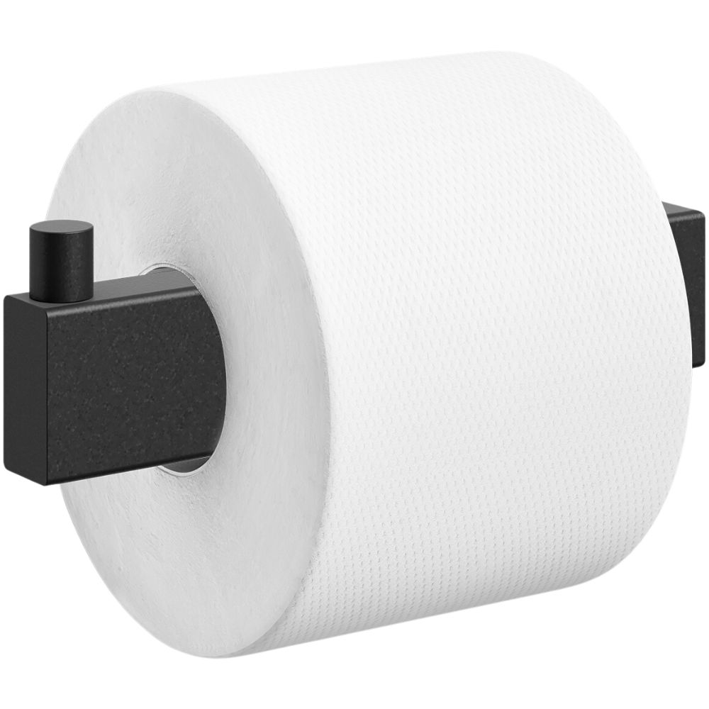 Suporte para papel higiénico LINEA 14 cm, cor preta, aço inoxidável, Zack
