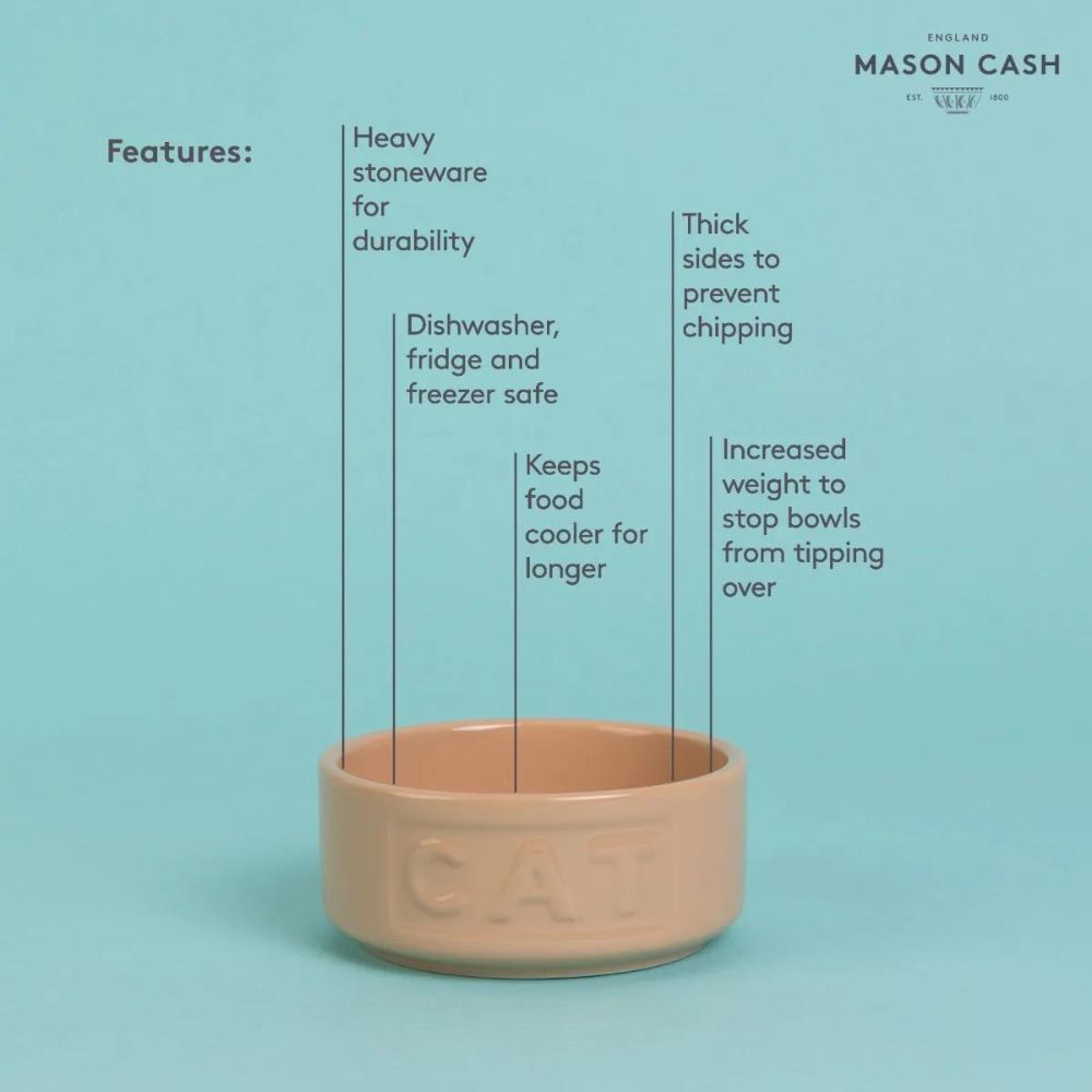 Taça para gatos PETWARE CANE 13 cm, cor canela, grés, Mason Cash