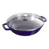 Wok 30 cm, com tampa de vidro, azul escuro, Staub