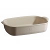 Assadeira 36 x 23 cm, creme, barro, Emile Henry