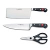 Conjunto de facas CLASSIC, 3 unidades, com tesoura, Wüsthof