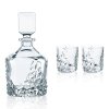 Copos de uísque e garrafa de uísque num conjunto SCULPTURE, 3 peças, Nachtmann