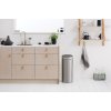 Caixote do lixo com tampa de pressão TOUCH BIN NEW 30 l, resistente a impressões digitais, aço mate, Brabantia