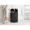 Caixote do lixo com pedal BO 2 x 30 l, preto, Brabantia