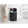 Caixote do lixo com pedal BO 2 x 30 l, preto, Brabantia