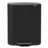 Caixote do lixo com pedal BO 2 x 30 l, preto, Brabantia