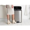 Caixote do lixo com pedal BO 60 l, aço mate, Brabantia