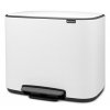 Caixote do lixo com pedal BO 3 x 11 l, branco, Brabantia
