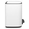 Caixote do lixo com pedal BO 11 + 23 l, branco, Brabantia
