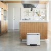 Caixote do lixo com pedal BO 11 + 23 l, branco, Brabantia