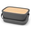 Caixa de pão com tábua de corte 39,5 cm, cinza, Brabantia