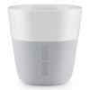 Copo de café 80ml, conjunto de 2 unidades, com capa de silicone, cinza claro Eva Solo