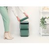 Caixote do lixo SORT & GO 20 l, empilhável, verde escuro, Brabantia