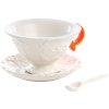 Chávena de chá com pires e colher I-WARES, laranja, Seletti