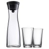Garrafa de água BASIC 1,0 l com dois copos de água, WMF