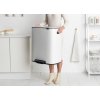 Caixote do lixo com pedal BO 60 l, branco, Brabantia