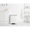 Caixote do lixo com pedal BO 60 l, branco, Brabantia