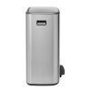 Caixote do lixo com pedal BO 2 x 30 l, aço mate, Brabantia