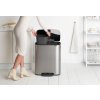 Caixote do lixo com pedal BO 2 x 30 l, aço mate, Brabantia