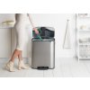Caixote do lixo com pedal BO 2 x 30 l, aço mate, Brabantia