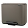 Caixote do lixo com pedal BO 3 x 11 l, platina, Brabantia