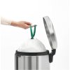 Caixote do lixo com pedal NEWICON 30 l, resistente a impressões digitais, aço mate, Brabantia