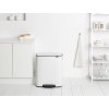 Caixote do lixo com pedal BO 2 x 30 l, branco, Brabantia